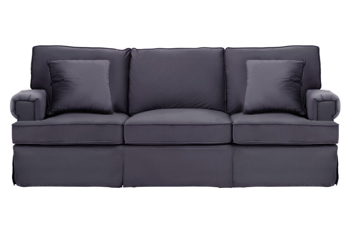 Ralph Three Seat Black Velvet Sofa - Bargainia.com - 5018705498485 - 5528143