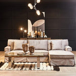 Ralph Three Seat Grey Velvet Right Chaise Sofa - Bargainia.com - 