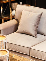 Ralph Three Seat Grey Velvet Right Chaise Sofa - Bargainia.com - 