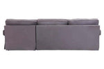 Ralph Three Seat Grey Velvet Right Chaise Sofa - Bargainia.com - 