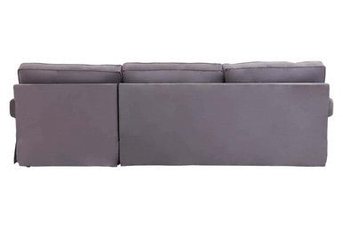 Ralph Three Seat Grey Velvet Right Chaise Sofa - Bargainia.com - 