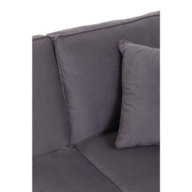 Ralph Three Seat Grey Velvet Sofa - Bargainia.com - 