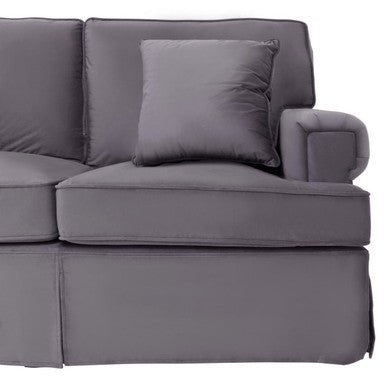 Ralph Three Seat Grey Velvet Sofa - Bargainia.com - 