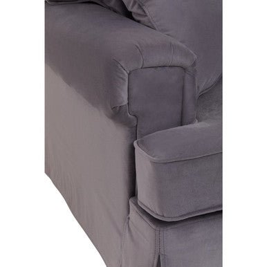 Ralph Three Seat Grey Velvet Sofa - Bargainia.com - 