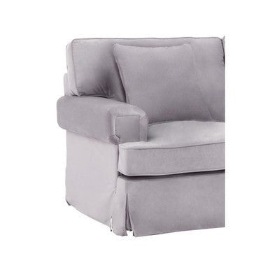 Ralph Two Seat Grey Velvet Sofa - Bargainia.com - 