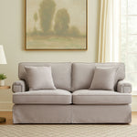 Ralph Two Seat Grey Velvet Sofa - Bargainia.com - 