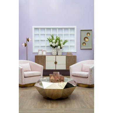 Rambia Large Pink Glass Candle Holder - Bargainia.com - 5018705440460