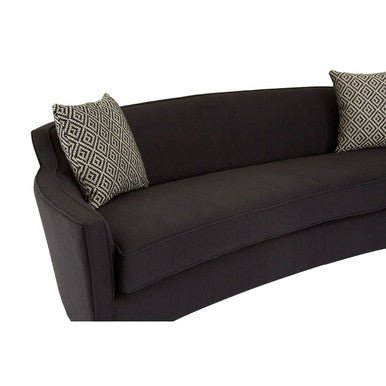 Rania 3 Seat Black Dimity Fabric Sofa - Bargainia.com - 