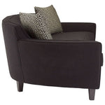 Rania 3 Seat Black Dimity Fabric Sofa - Bargainia.com - 