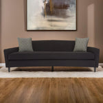 Rania 3 Seat Black Dimity Fabric Sofa - Bargainia.com - 