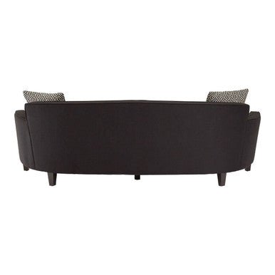 Rania 3 Seat Black Dimity Fabric Sofa - Bargainia.com - 