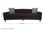 Rania 3 Seat Black Dimity Fabric Sofa - Bargainia.com - 