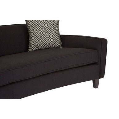 Rania 3 Seat Black Dimity Fabric Sofa - Bargainia.com - 