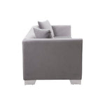 Rashika 3 Seat Grey Velvet Sofa - Bargainia.com - 