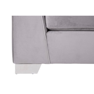 Rashika 3 Seat Grey Velvet Sofa - Bargainia.com - 