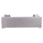 Rashika 3 Seat Grey Velvet Sofa - Bargainia.com - 
