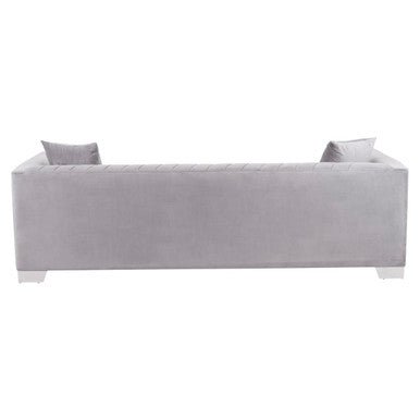 Rashika 3 Seat Grey Velvet Sofa - Bargainia.com - 