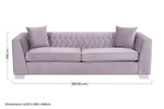 Rashika 3 Seat Grey Velvet Sofa - Bargainia.com - 