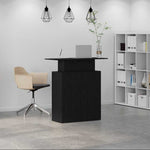 Reception Desk Black 100x40x104 cm Engineered Wood - Bargainia.com - 