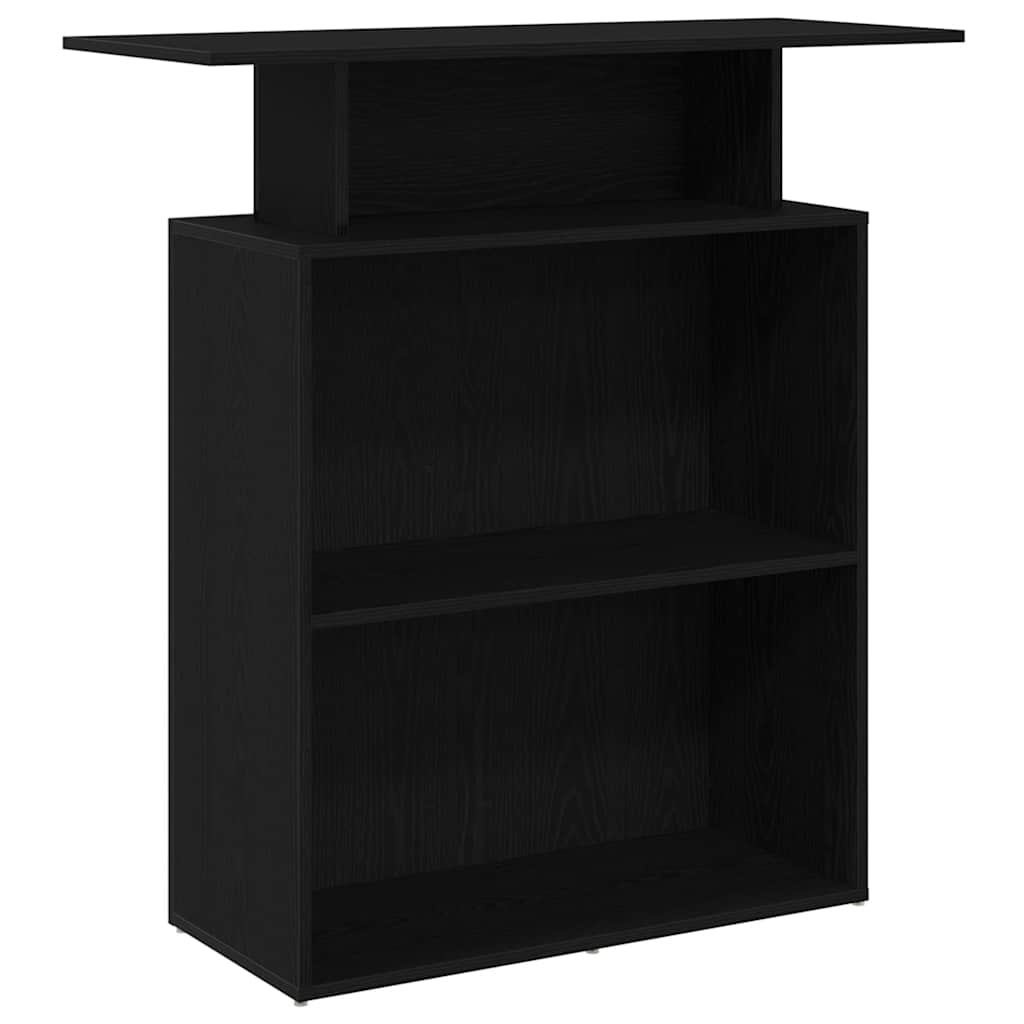 Reception Desk Black 100x40x104 cm Engineered Wood - Bargainia.com - 