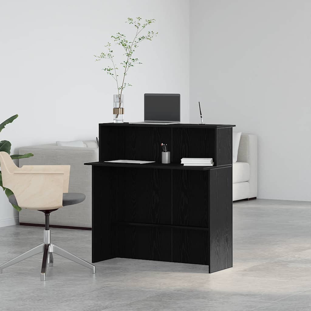 Reception Desk Black 100x50x103.5 cm Engineered Wood - Bargainia.com - 8721158658623 - 859025