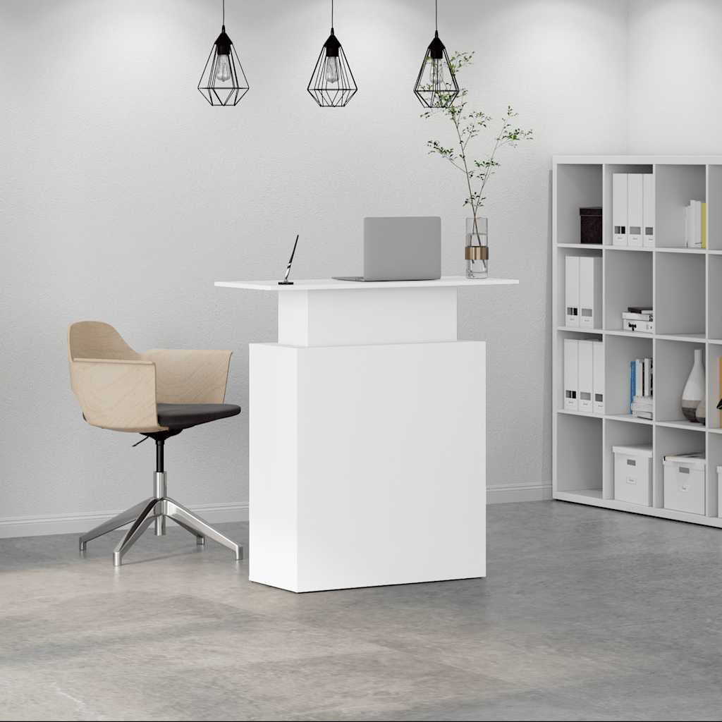 Reception Desk White 100x40x104 cm Engineered Wood - Bargainia.com - 8721158658883 - 859051