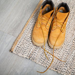 Recycled Leather Carpet Mat - Sand or Grey - 60 x 90cm - Bargainia.com - 