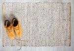 Recycled Leather Carpet Mat - Sand or Grey - 60 x 90cm - Bargainia.com - 