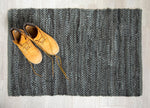 Recycled Leather Carpet Mat - Sand or Grey - 60 x 90cm - Bargainia.com - 