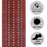 Red Bokhara Hard Wearing Runner Mat - Texas - Bargainia.com - 