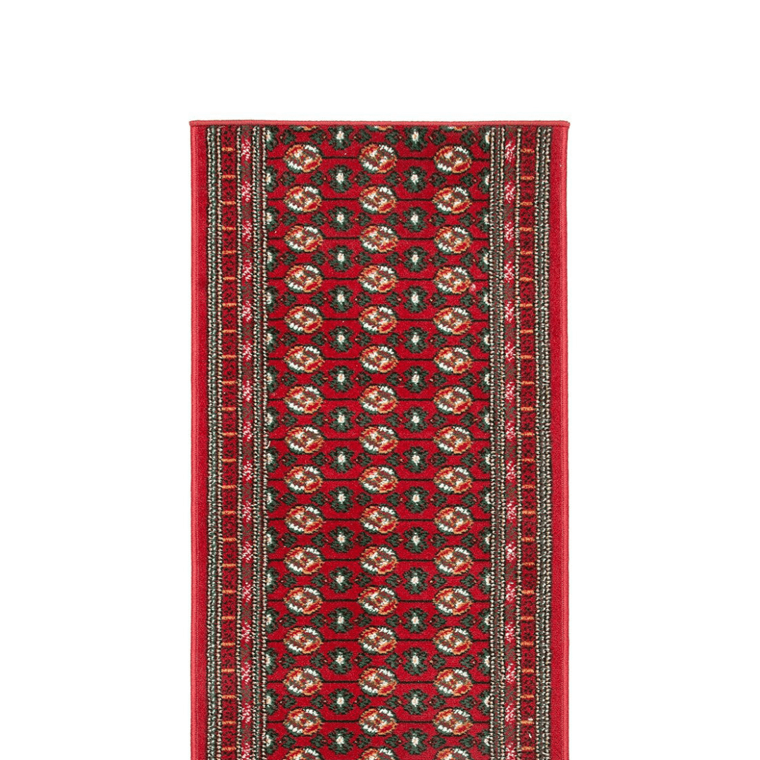 Red Bokhara Hard Wearing Runner Mat - Texas - Bargainia.com -  - RNR-TXS-3880-R055-01FT-CST