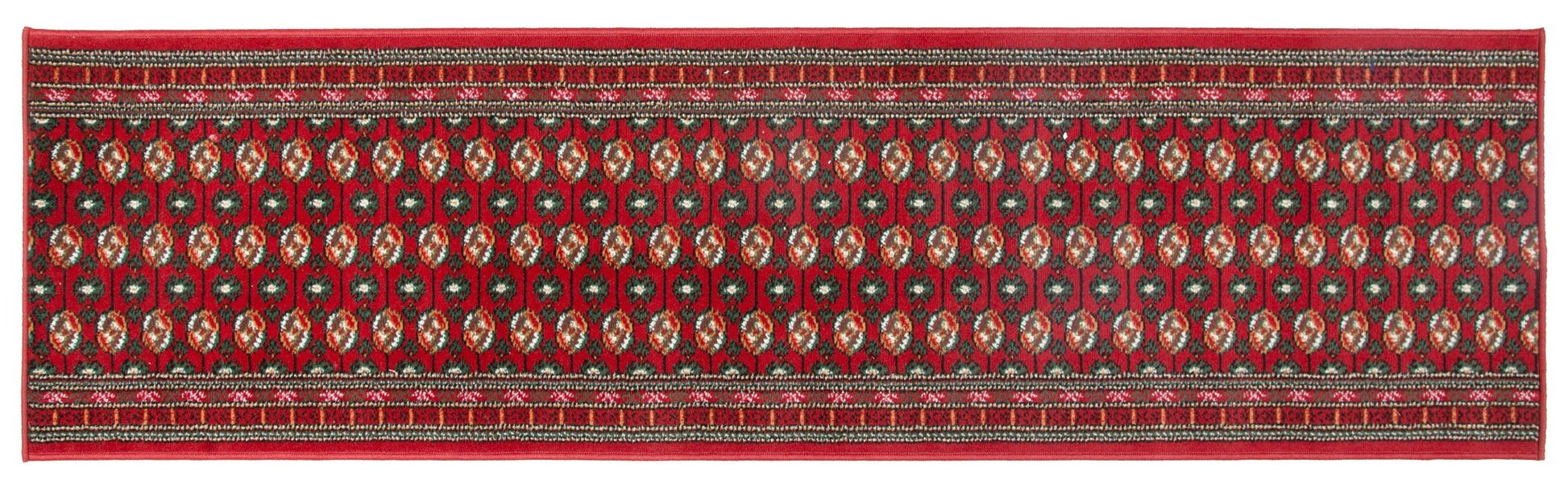 Red Bokhara Hard Wearing Runner Mat - Texas - Bargainia.com -  - RNR-TXS-3880-R055-01FT-CST