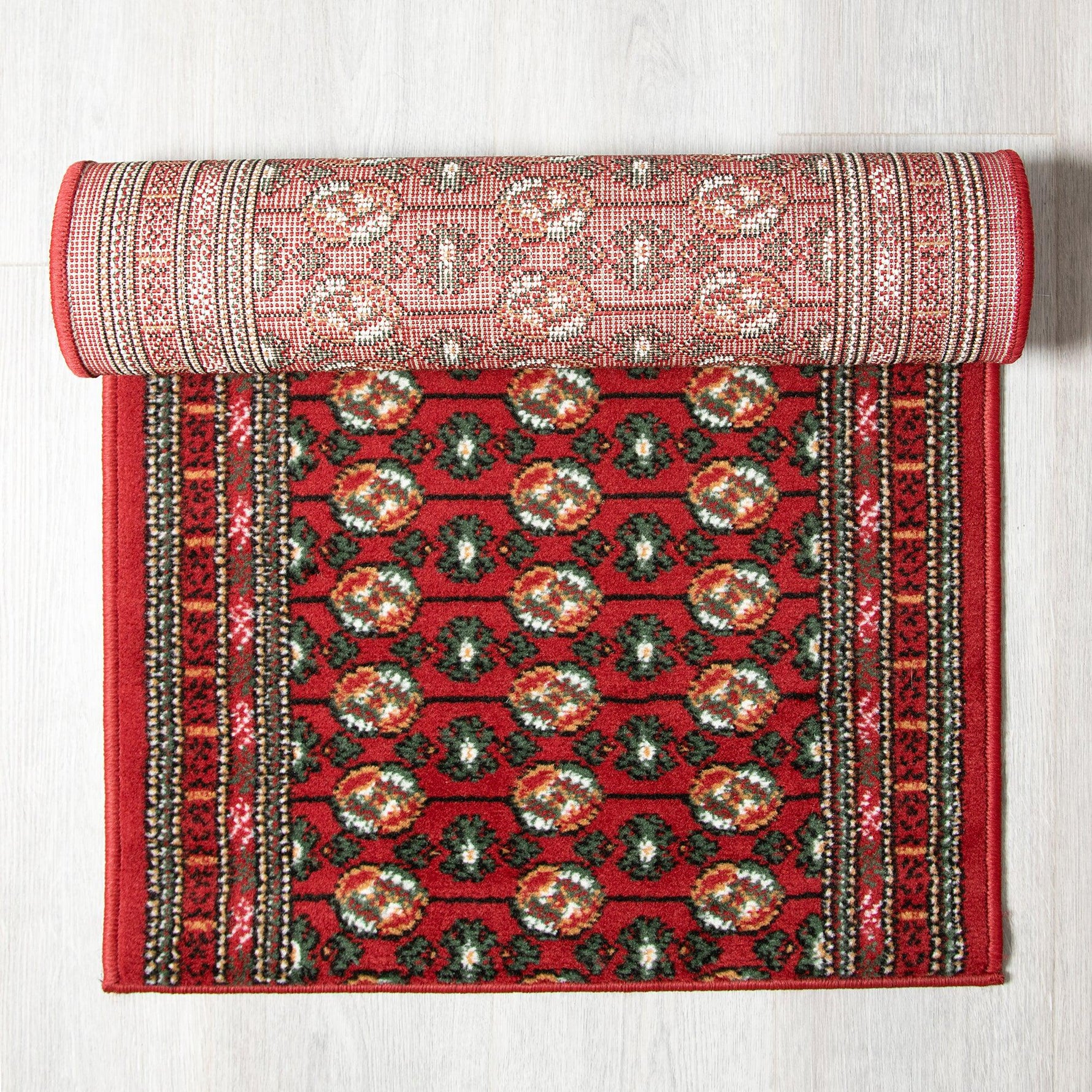 Red Bokhara Hard Wearing Runner Mat - Texas - Bargainia.com - 