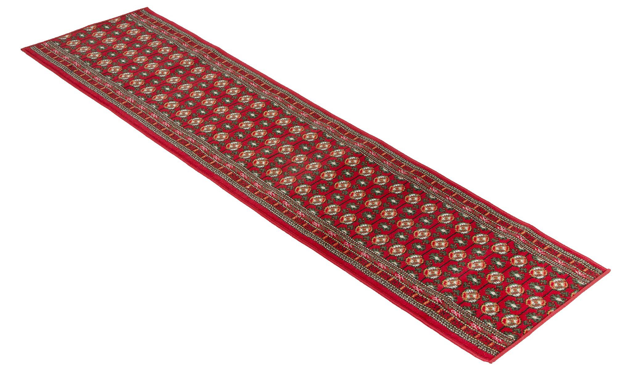 Red Bokhara Hard Wearing Runner Mat - Texas - Bargainia.com -  - RNR-TXS-3880-R055-01FT-CST
