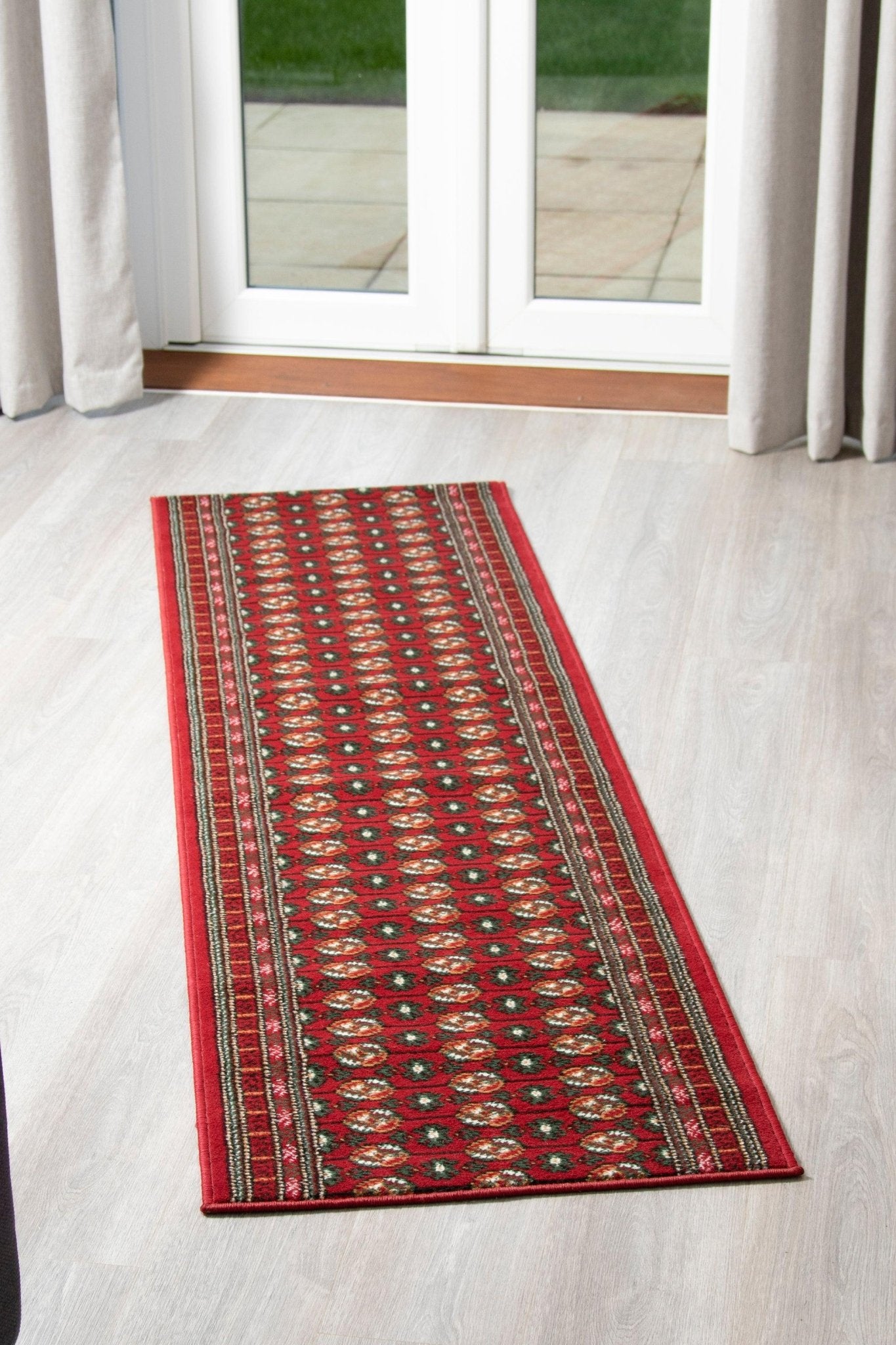 Red Bokhara Hard Wearing Runner Mat - Texas - Bargainia.com - 