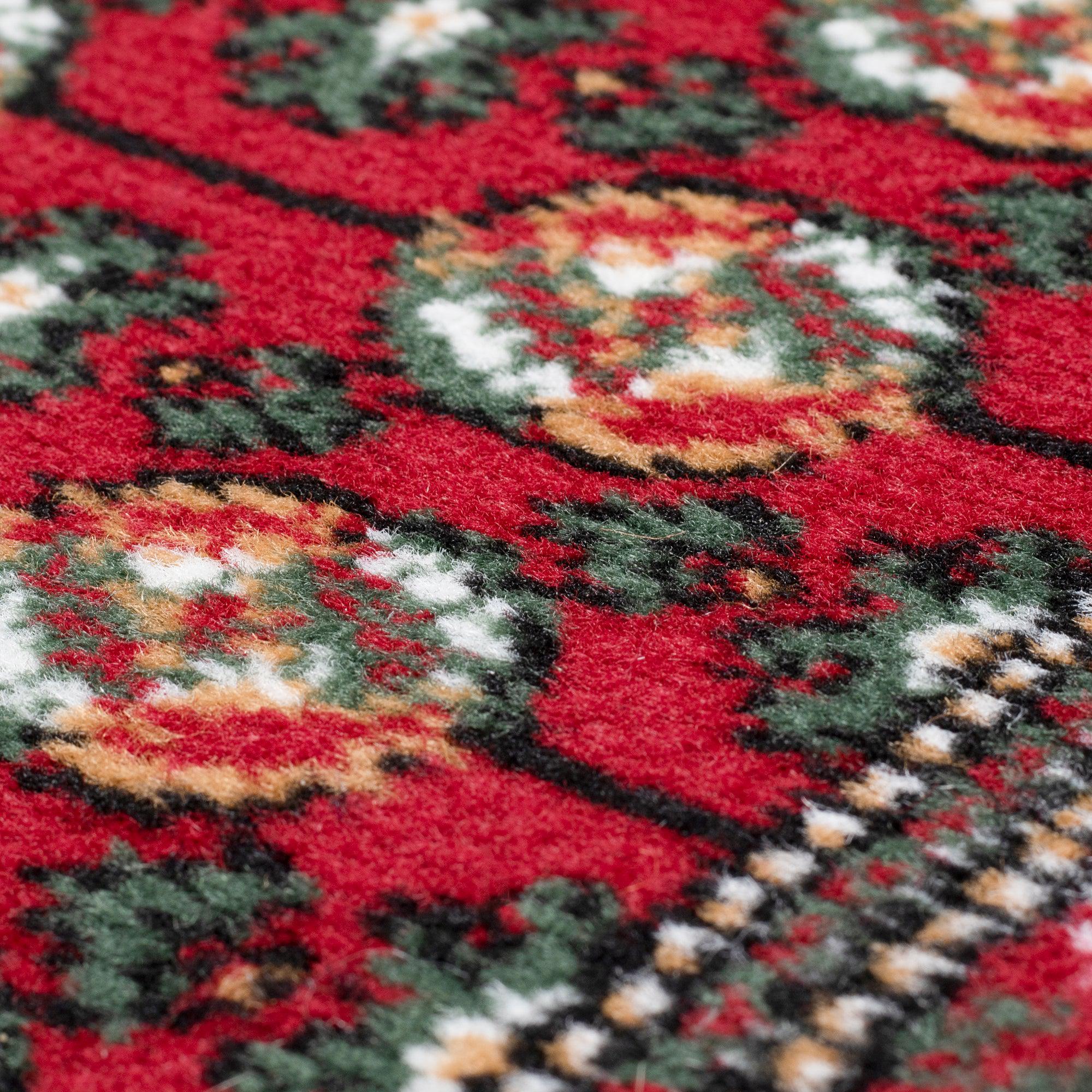 Red Bokhara Hard Wearing Runner Mat - Texas - Bargainia.com -  - RNR-TXS-3880-R055-01FT-CST