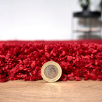 Red Thick Shaggy Rug - California - Bargainia.com - 