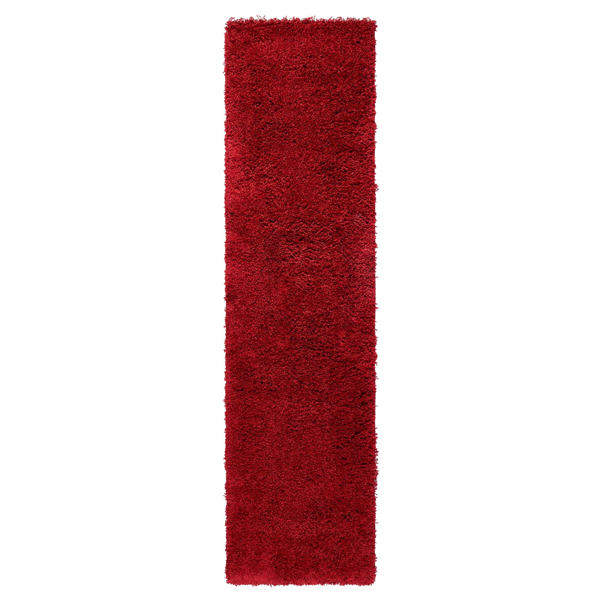Red Thick Shaggy Rug - California Rugs Rug Masters