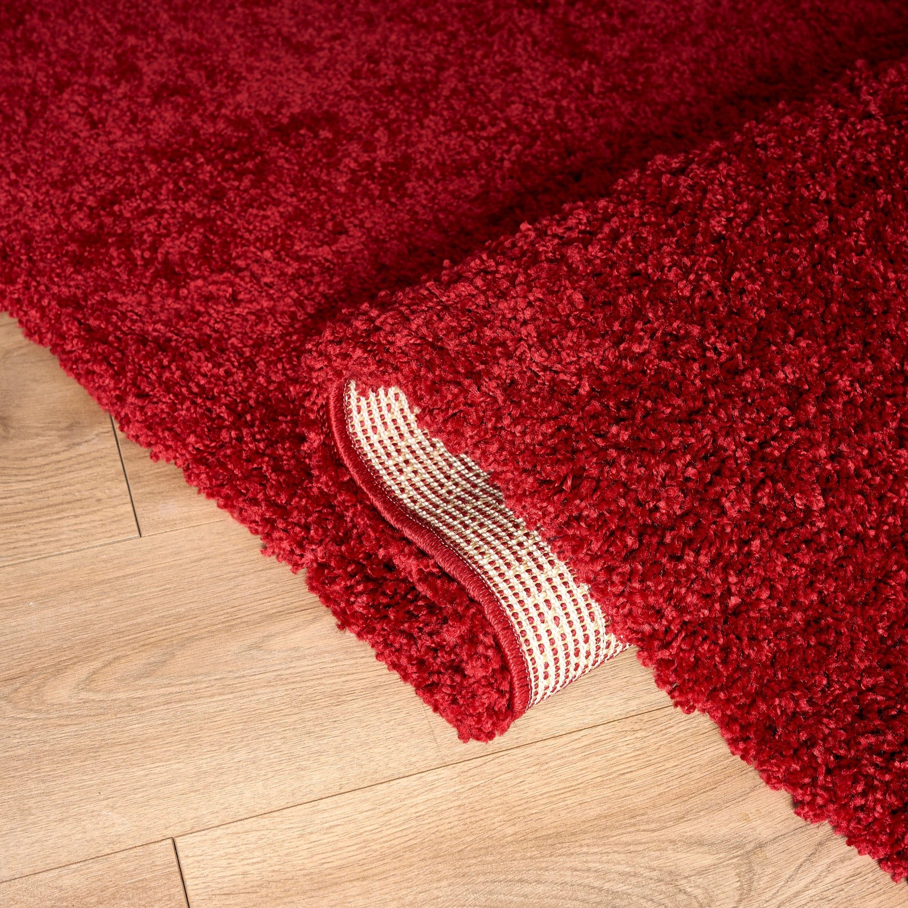 Red Thick Shaggy Rug - California - Bargainia.com - 