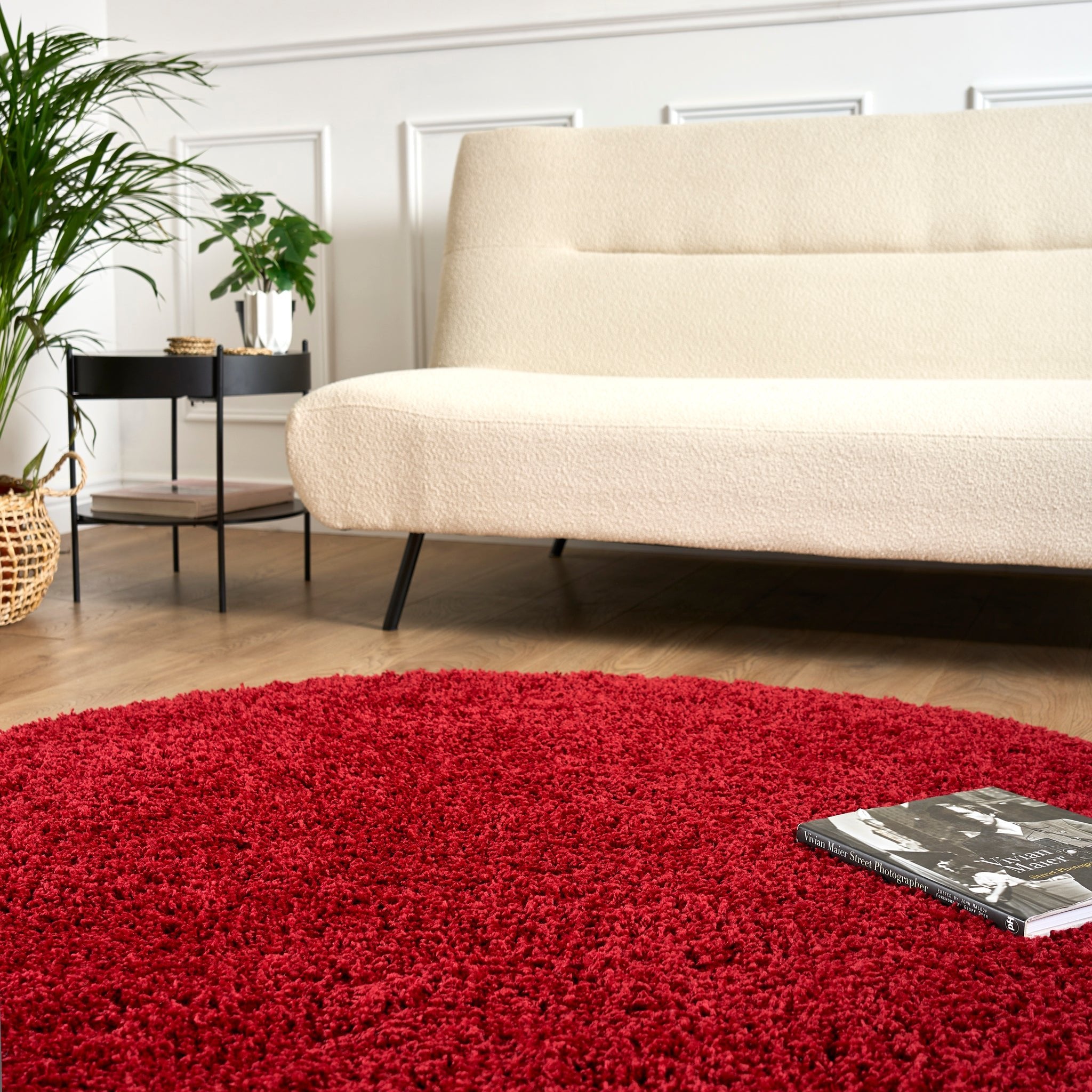 Red Thick Shaggy Rug - California Rugs Rug Masters