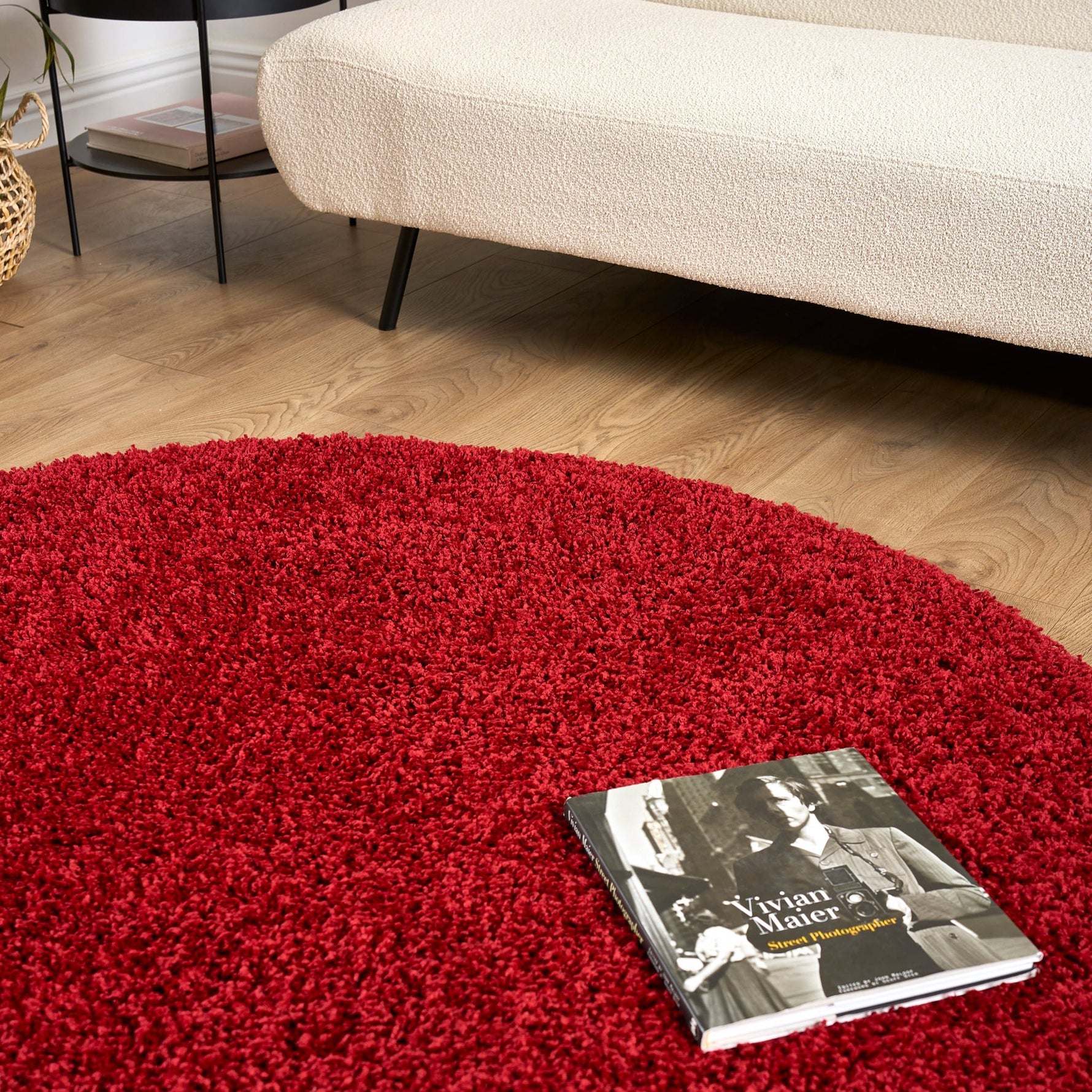 Red Thick Shaggy Rug - California - Bargainia.com - 