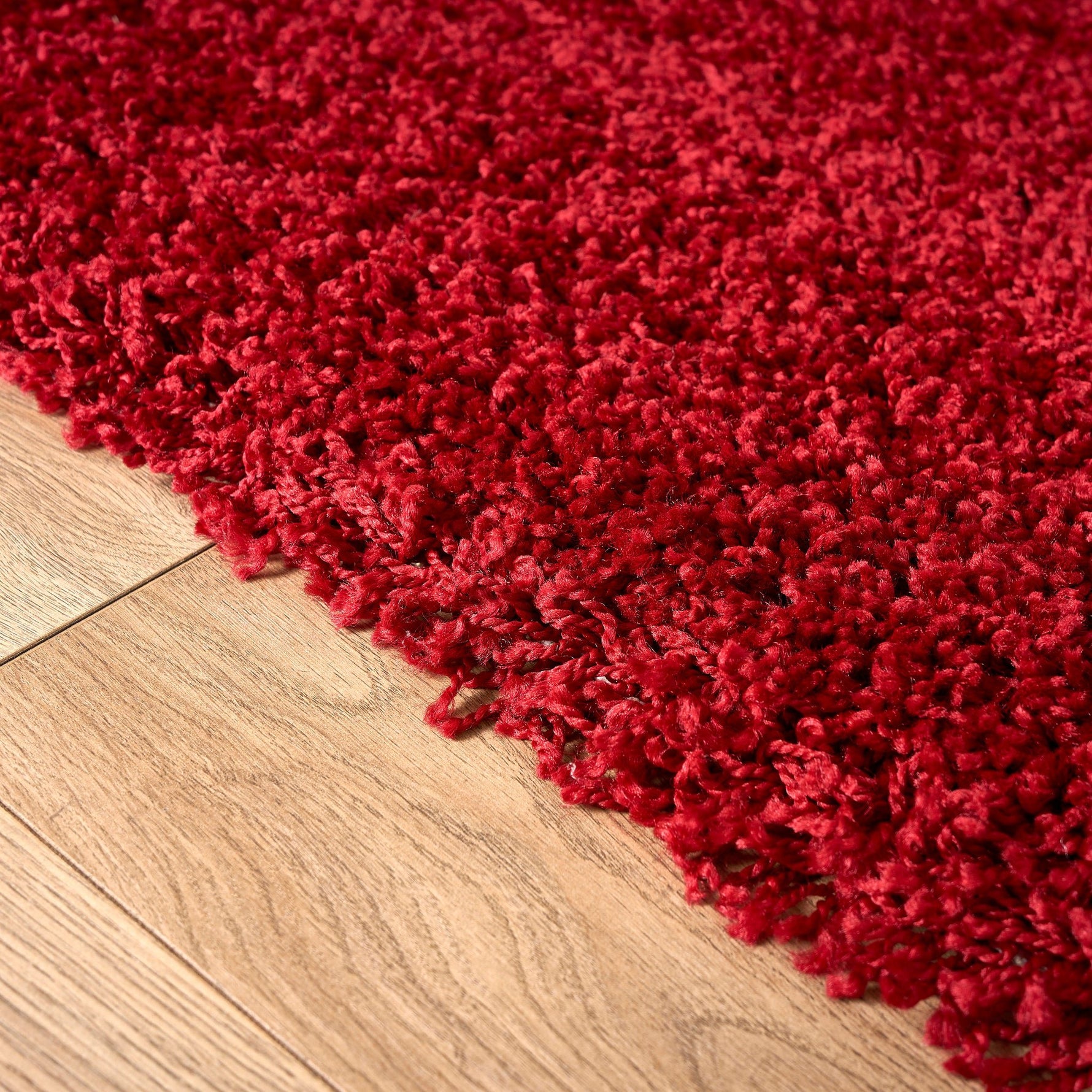 Red Thick Shaggy Rug - California - Bargainia.com - 