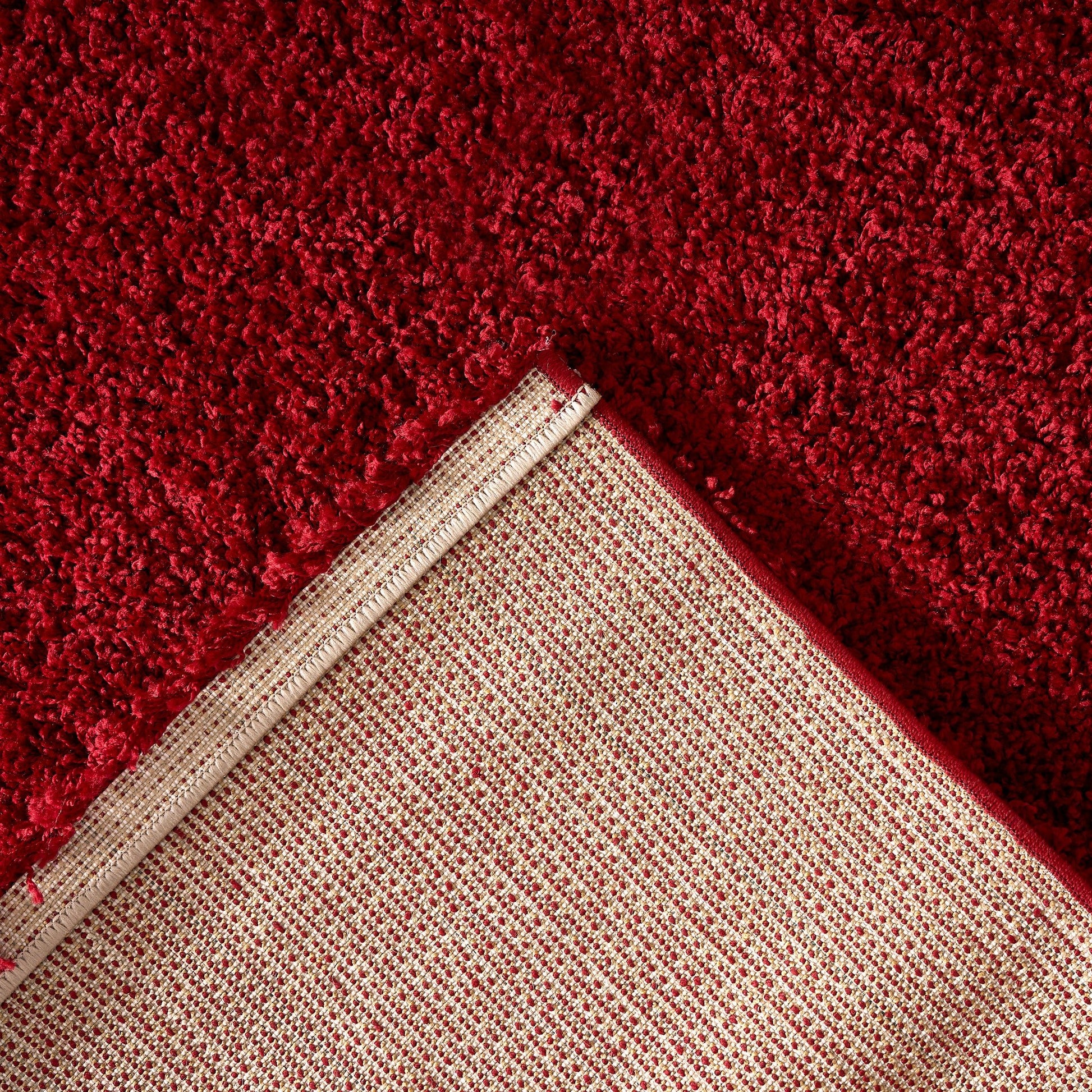 Red Thick Shaggy Rug - California Rugs Rug Masters