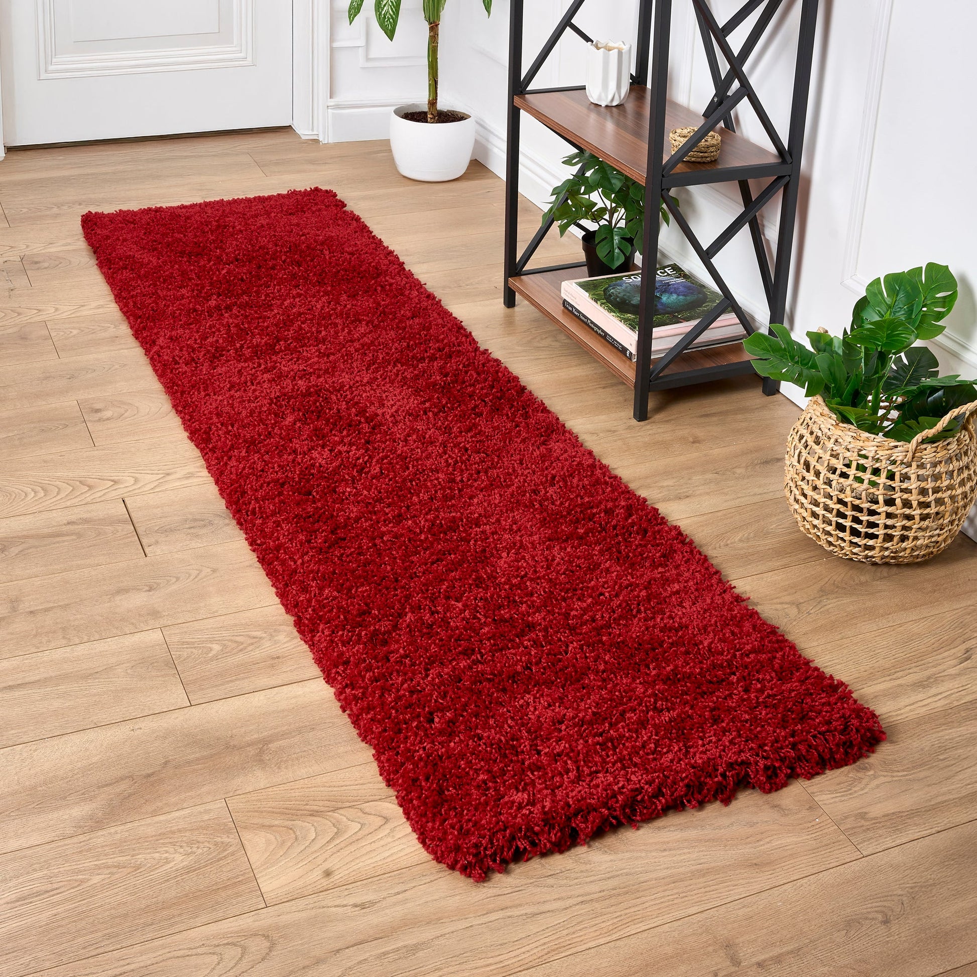 Red Thick Shaggy Rug - California Rugs Rug Masters