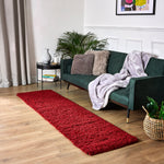 Red Thick Shaggy Rug - California - Bargainia.com - 