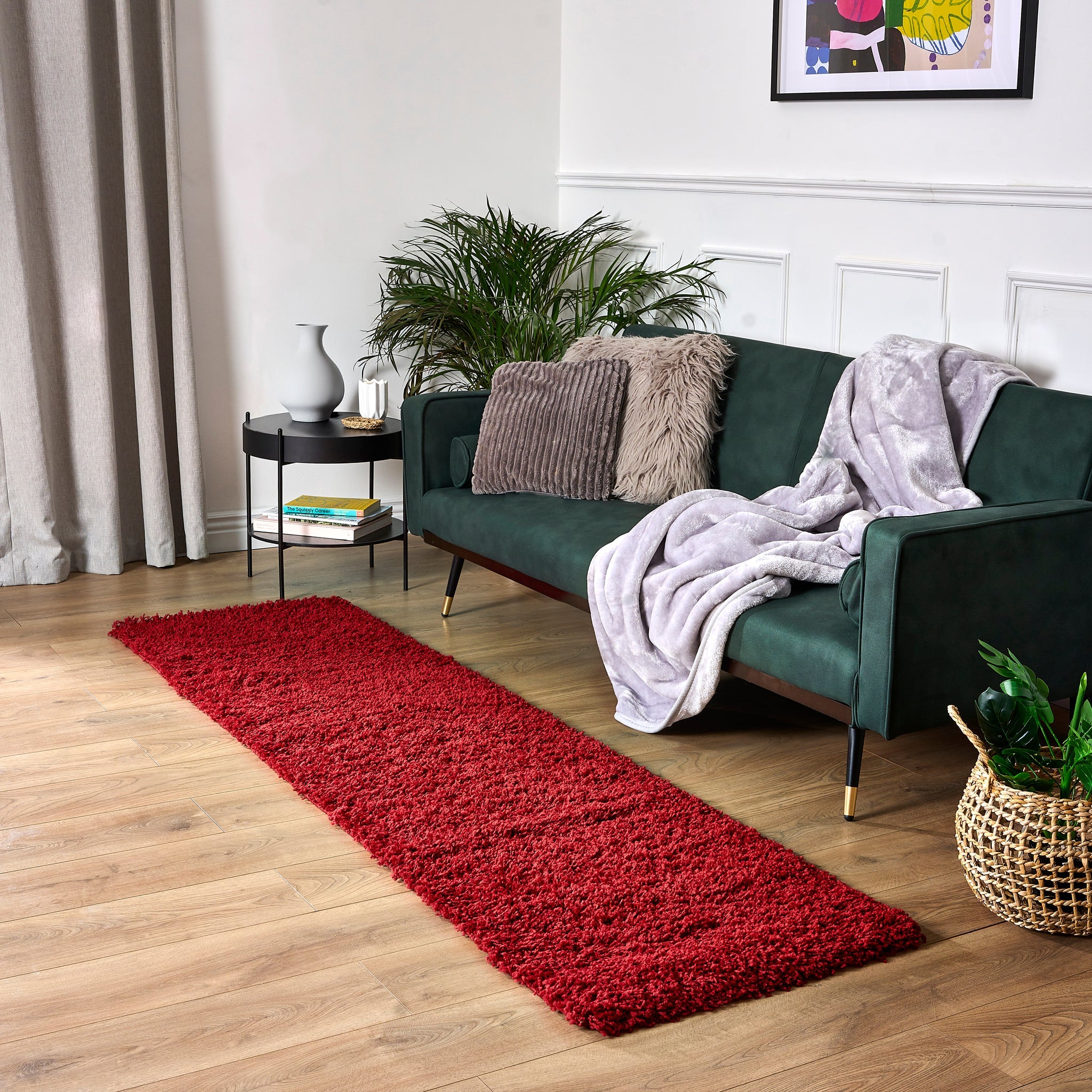 Red Thick Shaggy Rug - California Rugs Rug Masters