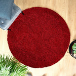 Red Thick Shaggy Rug - California - Bargainia.com - 