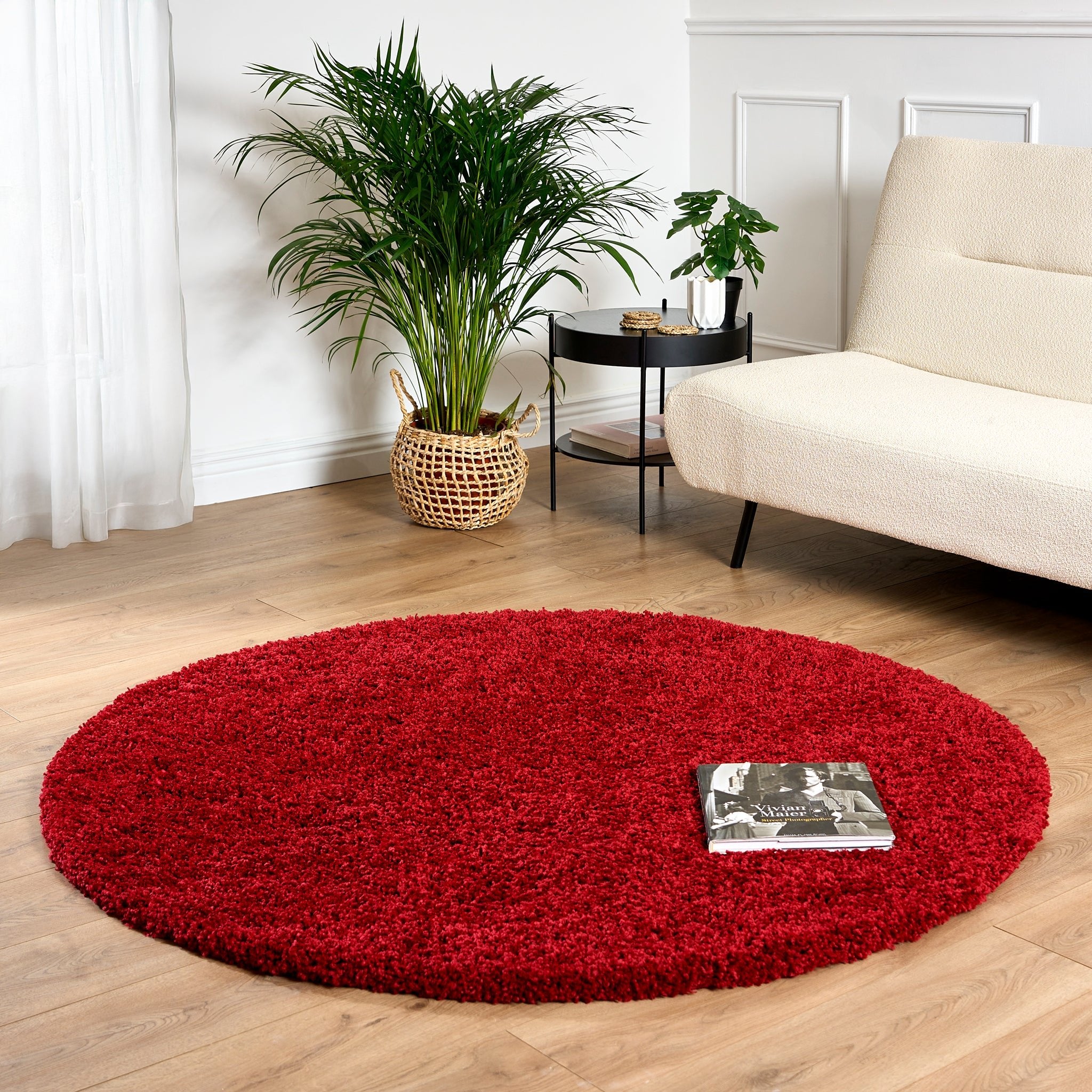 Bargainia Red Thick Shaggy Rug - California | Rugs – Bargainia.com