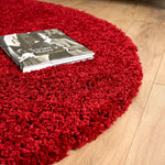 Red Thick Shaggy Rug - California - Bargainia.com - 