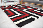 Red Tides Thick Shaggy Rug - California - Bargainia.com - 